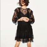 ZARA ✨  black lace dress with frills✨ Photo 2