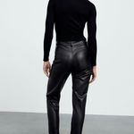 ZARA Faux Leather Mom Fit Pants Photo 1
