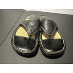 Cherokee Black Leather Platform Sandals Size 8 Photo 1