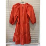 NEW Cinq A Sept Lynn Dress Neon Coral Pink Babydoll Bow Front Preppy Size 0 XS Photo 13