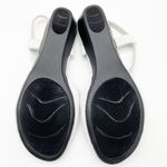 Laura Scott ‎ Womens 8 Ola Sandal Open Toe Light Gray Silver Wedge Summer Wedding Photo 6