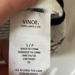 Vince Linen Mixed Stripe Tank Top in Chalk Black Size Small NWT Photo 4