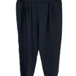 Joie  Pants Womens Large Mariner Jogger Black Caviar Cropped Relaxed Crepe Photo 1