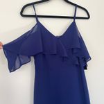 Lulus NWT $74  Caden Royal Blue Off-the-Shoulder Ruffled Maxi Dress‎ Size Small Photo 5