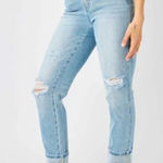 Judy Blue  American Flag Cuff Boyfriend Jeans Photo 0