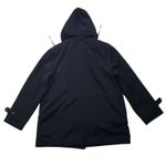 Gallery  Rain Coat Jacket Womens XL Black Hooded Full Zip Photo 7