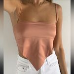 We Wore What Revolve Danielle Bernstein  Cropped Handkerchief satin Tank Photo 8