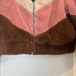 BDG Chevron Sherpa Jacket in Earth Tones size medium. Photo 5