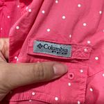 Columbia  PFG  Super Bonehead Sleeveless Button Down Pink Polka-dots Sz L Photo 2