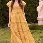 The Great ππ The Tea Dress ~ Misted Yellow with Daisy Bouquet Embroidery L NWT Photo 0