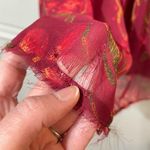 Marchesa Notte Red Floral Flowy Dress Casual Womens 2 Sleeveless Embroidered Photo 8