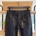 EXPRESS NWT  Mia Mid-Rise Black Snakeskin Jegging Jeans, 6 Photo 1