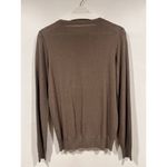 Women’s Minimalist Rayon Nylon Sweater Taupe Large Business Casual Officewear Brown Photo 3