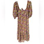 MINKPINK  Yasamin Tiered Midi Dress in Pink Yellow Floral M Photo 2