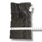 AERIE POM TASTIC Gray Cable Knit Snood Infinity Neck Scarf Snap on Pom Pom NWT Photo 5