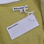 Reformation  Jilian Knit Dress One Shoulder in‎ Lime Green Sparkle Size Large NWT Photo 8