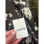 AMUR Floral Lauren Satin One Button Blazer Black Womens Size 12 Photo 10