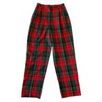 Pendleton VINTAGE red & green plaid 100% wool trousers. Size 6 (runs small) Photo 0