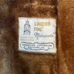 Vintage London Fog Khaki Tan Faux Fur Lined Trench Coat Sz 40 Reg Medium Large Photo 1