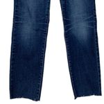 American Eagle  AEO Dark Wash Skinny Crop Raw Hem Mid Rise Jeans Size 8 Short Photo 4