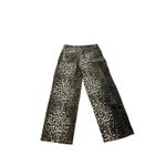 Edikted  Women's M Leopard Print Straight Wide Leg Pants NWT Photo 2