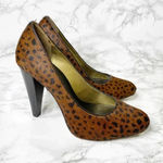 Banana Republic ‎ Calf Hair Leopard Almond Toe Heels Size 6 Mob Wife Photo 2