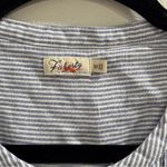 Faherty Medium Striped Isha Linen Mini Dress Relaxed Lagenlook Beach Resortwear Photo 3