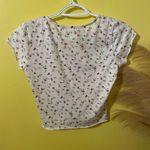 Romwe Cream and Purple Floral Blouse Photo 3