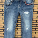 Miss Me American Flag Denim Capri Size 27 Blue Photo 0