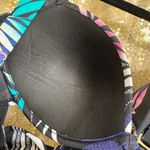 Swimsuits For All Black Pink Blue Tropical Leaf Print One Piece Monokini Size 14 Photo 4