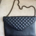J.Crew Black clutch bag with chain link strap. Photo 1