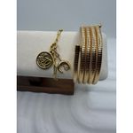 Gold Bracelet Bundle | Snake Coil + Coin Charm Chain Set Photo 1