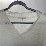 Cream Asymmetrical Ruffled mini dress 3/4 sleeve Size XL Photo 1