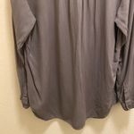 Sundance  Grey Mystic Falls Pleated Button Front Blouse Size L Photo 8