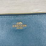 Coach  clutch wallet purse with strap credit card bag blue wristlet Photo 1