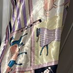 Western Style Horses Silk feel Scarf Pink Photo 7