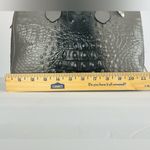 Genuine Leather Gray Crocodile Crossbody Shoulder Strap Bag With Scarf Detail Photo 9