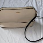 Chic White Crossbody Bag with Navy Strap Photo 10