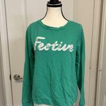 Lilly Pulitzer  Green Festive Rami Pullover Jeweled Chenille Sweatshirt Holiday S Photo 0