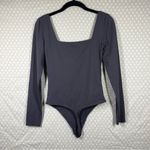 Aritzia ‎ Babaton Dark Grey Contour Seamless Square Neck Bodysuit Photo 4