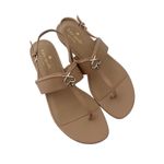 Kate Spade  Kendra Leather tong sandals Light Fawn Sz 9 Minimalist Chic Quiet Lux Photo 5