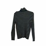 Ralph Lauren LAUREN Black Metallic Turtleneck Knit Sweater Sz M Photo 2