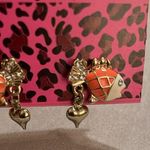 Betsey Johnson - NWT | Fish Earrings W/ Heart Detail - Orange/Crystals Photo 1