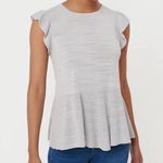 Loft NWT Cream peplum sweater Small Photo 0