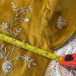 Embroidered Mustard Yellow Kurta with Mirror Accents size S Purple Photo 14