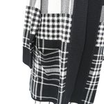 Isaac Mizrahi New  Live! Black White Plaid Jacquard Open Cardigan Sweater 1X Photo 2