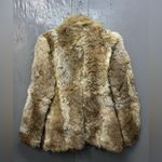 Vintage 100% Genuine Coyote Fur Heavyweight Jacket With Rabbit Fur Collar Brown Size M Photo 6