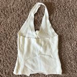 ZARA White Halter Flower Top Photo 2