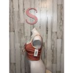 Blue Blush Lace-Up Ruched Crop Top Blush Pink Size Small Photo 2