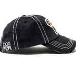 NEW NWT FUNKY JUNQUE Ballcap Dog Mom Bone Paw Patch Embroidery Hat Baseball Cap Gray Photo 4